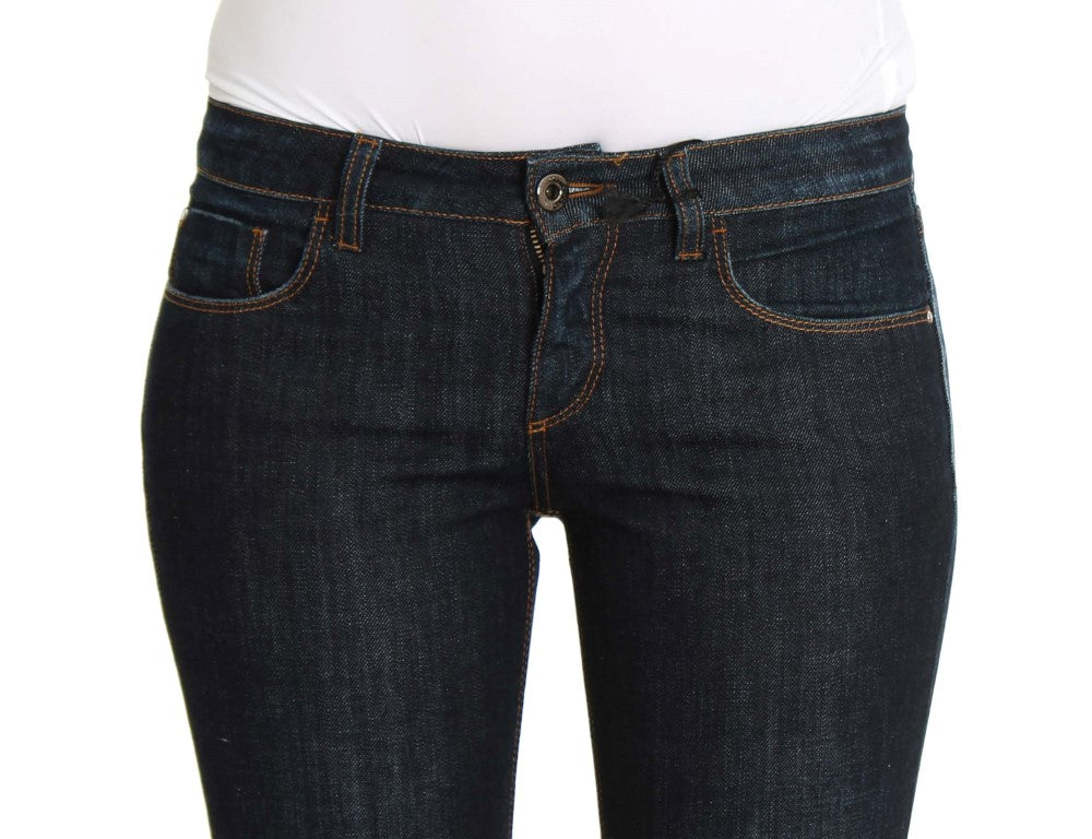 Costume National Blue Cotton Stretch Slim Fit Jeans Costume National