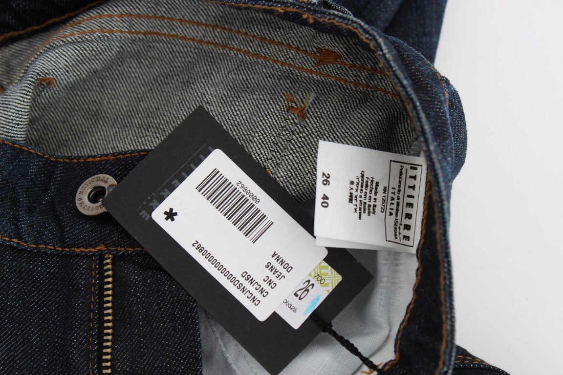 Costume National Blue Cotton Stretch Slim Fit Jeans Costume National