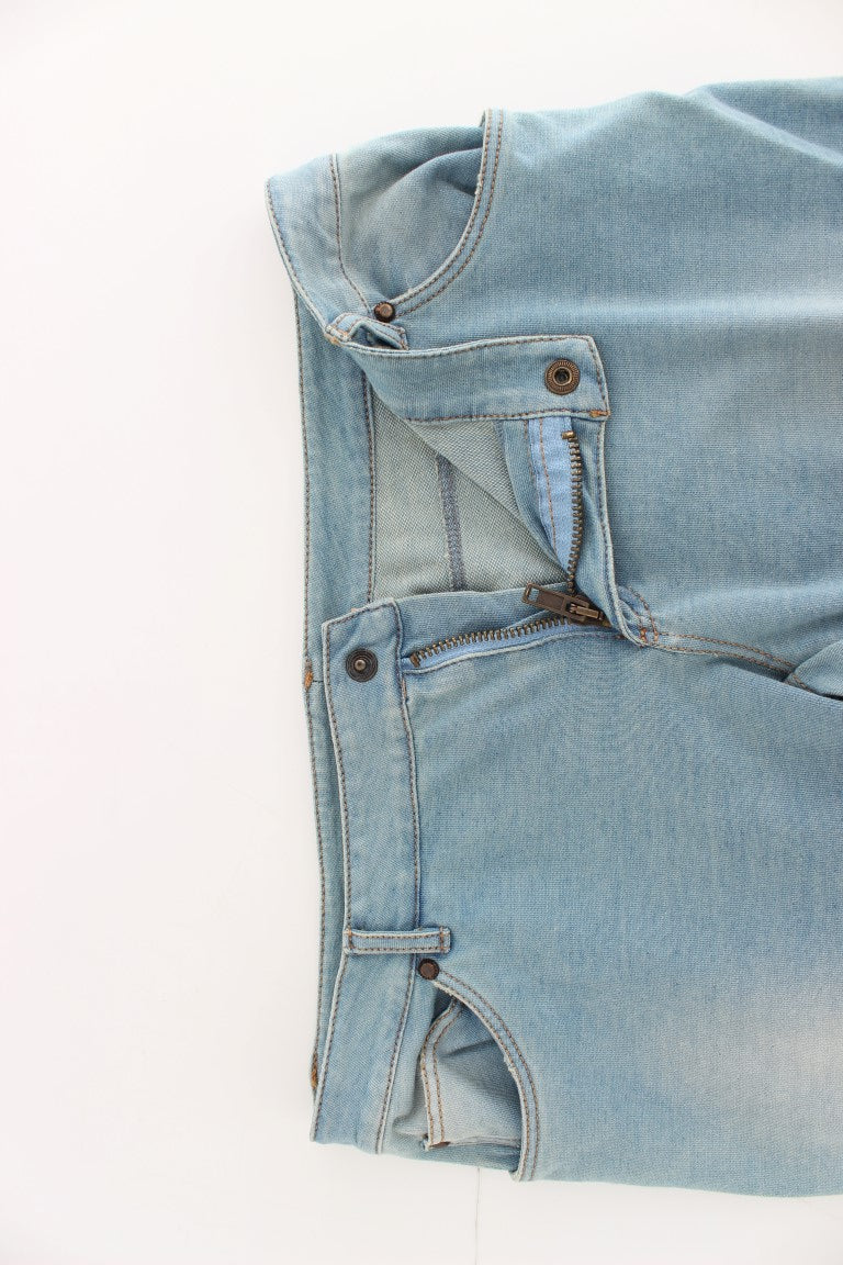 Ermanno Scervino Blue Capri Pants Cropped Jeans Ermanno Scervino