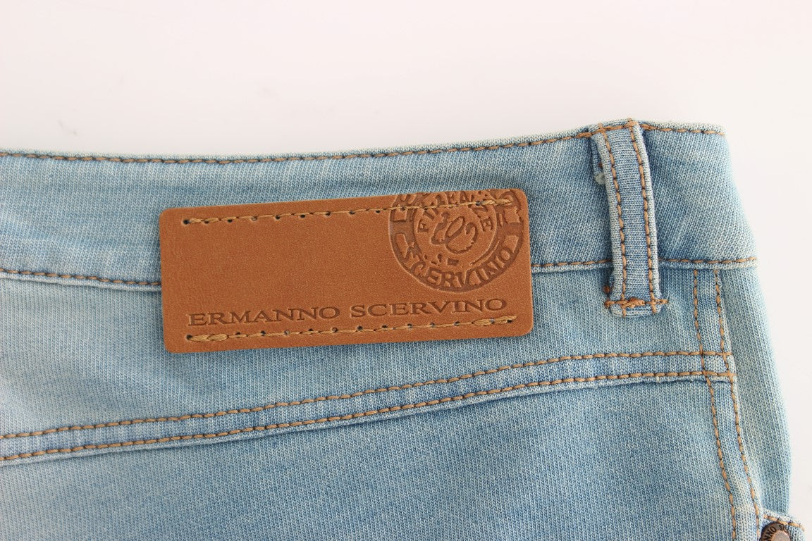 Ermanno Scervino Blue Capri Pants Cropped Jeans Ermanno Scervino