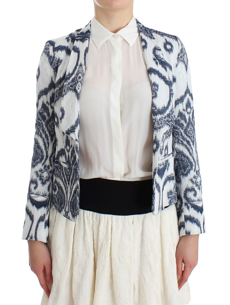 Christian Pellizzari Blue White Blazer Suit Jacket Christian Pellizzari