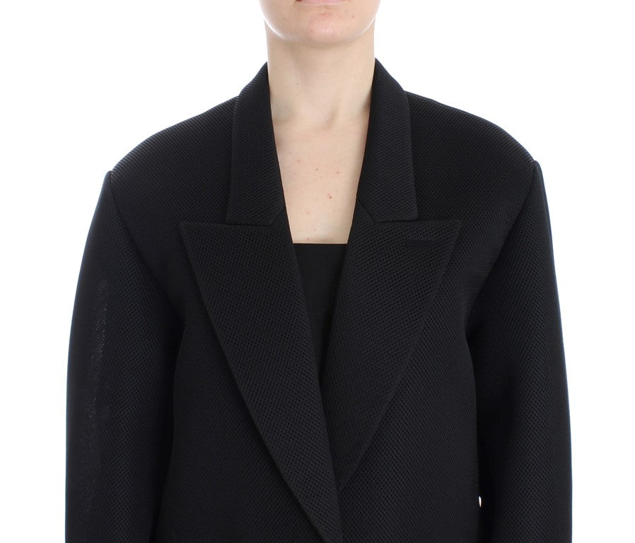 KAALE SUKTAE Black Coat Trench Long Draped Jacket Blazer KAALE SUKTAE