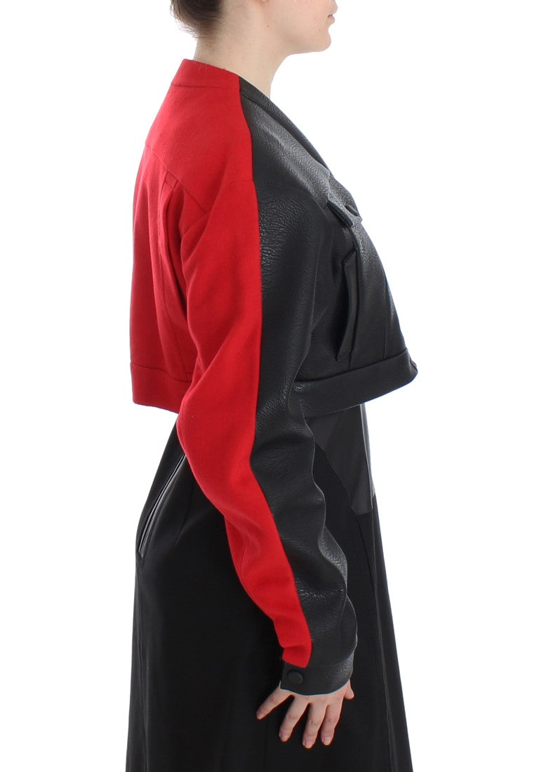 KAALE SUKTAE Black Short Croped Coat Bomber Jacket KAALE SUKTAE
