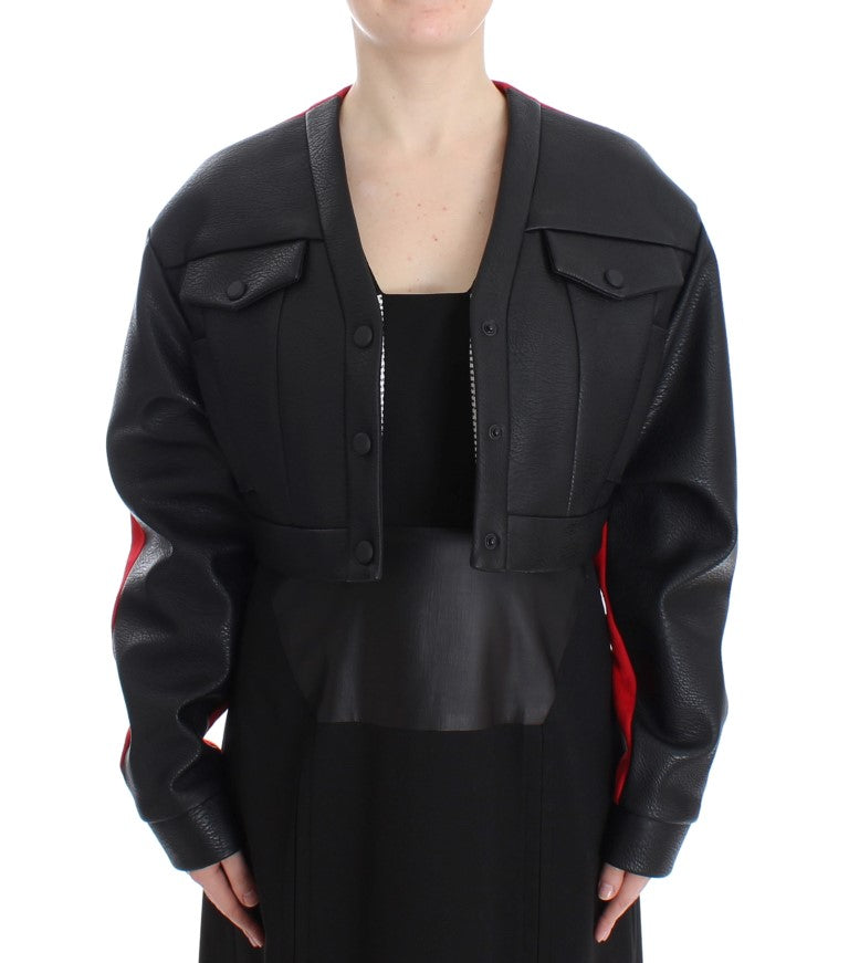 KAALE SUKTAE Black Short Croped Coat Bomber Jacket KAALE SUKTAE
