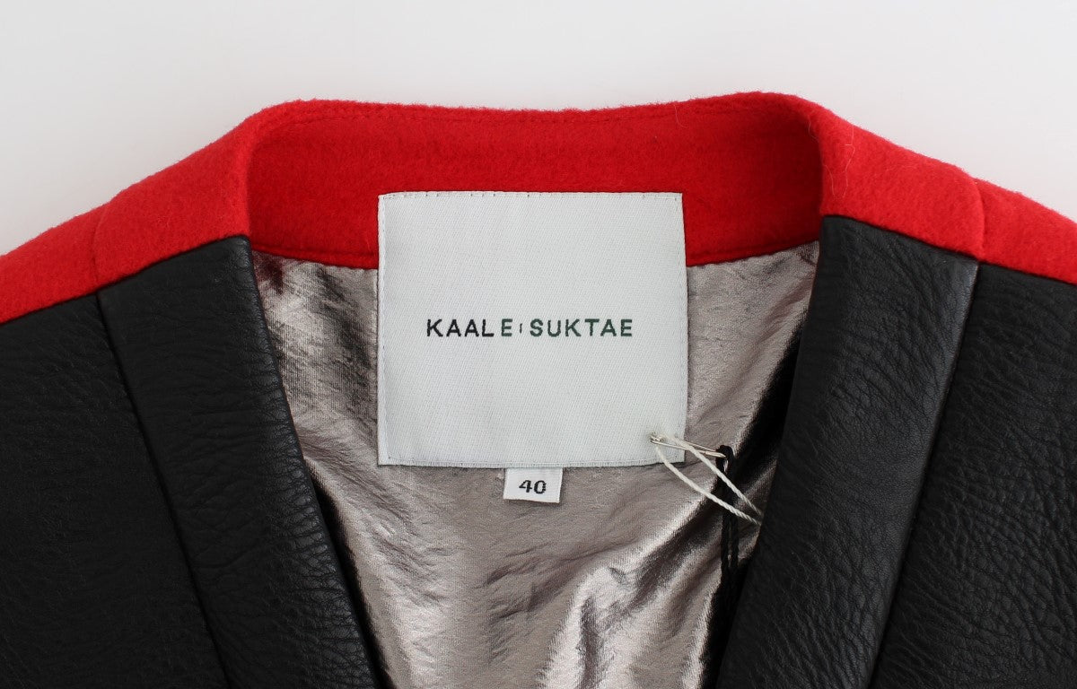 KAALE SUKTAE Black Short Croped Coat Bomber Jacket KAALE SUKTAE