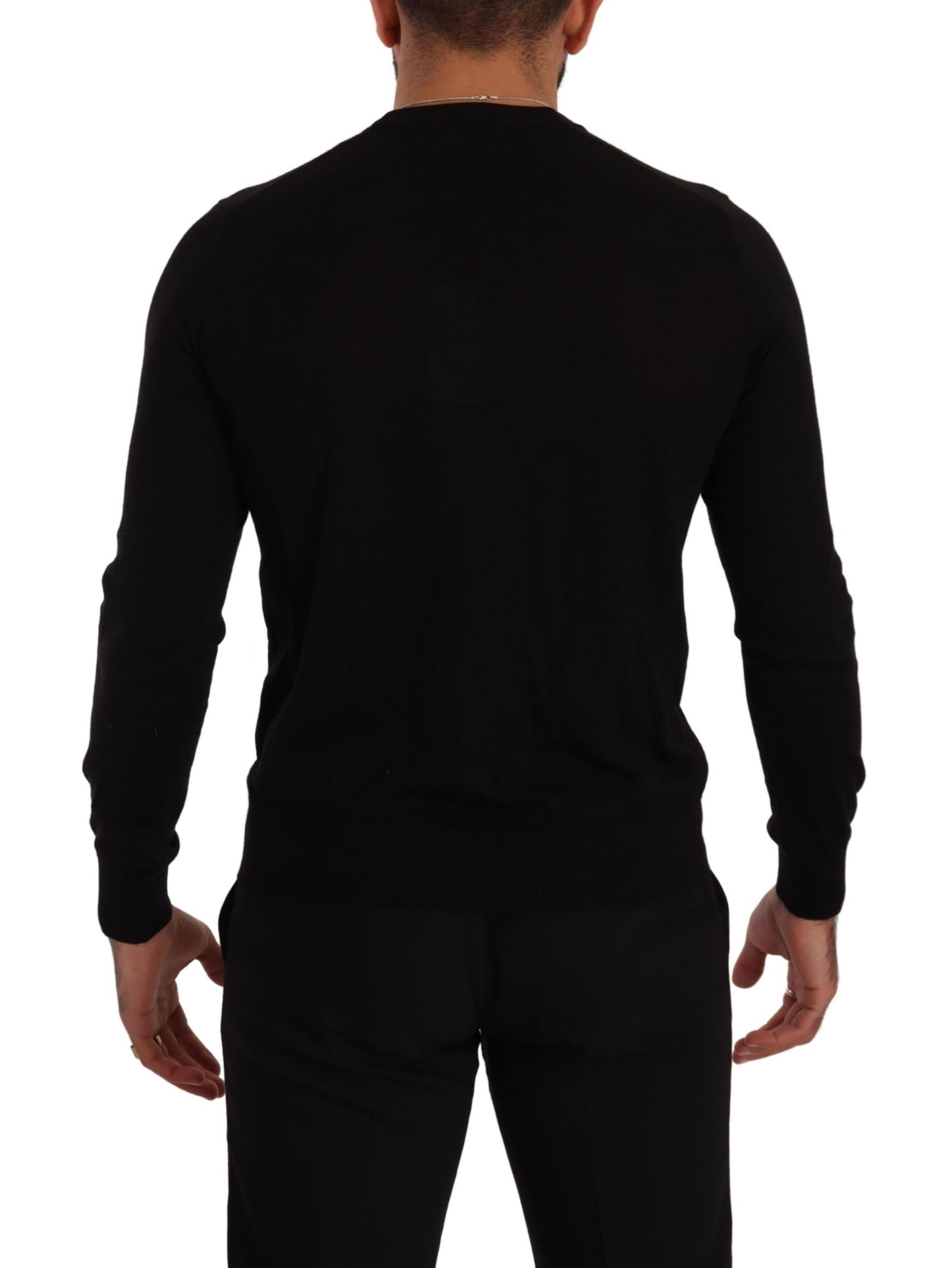 Dolce & Gabbana Black Cashmere Button Down Cardigan Sweater Dolce & Gabbana