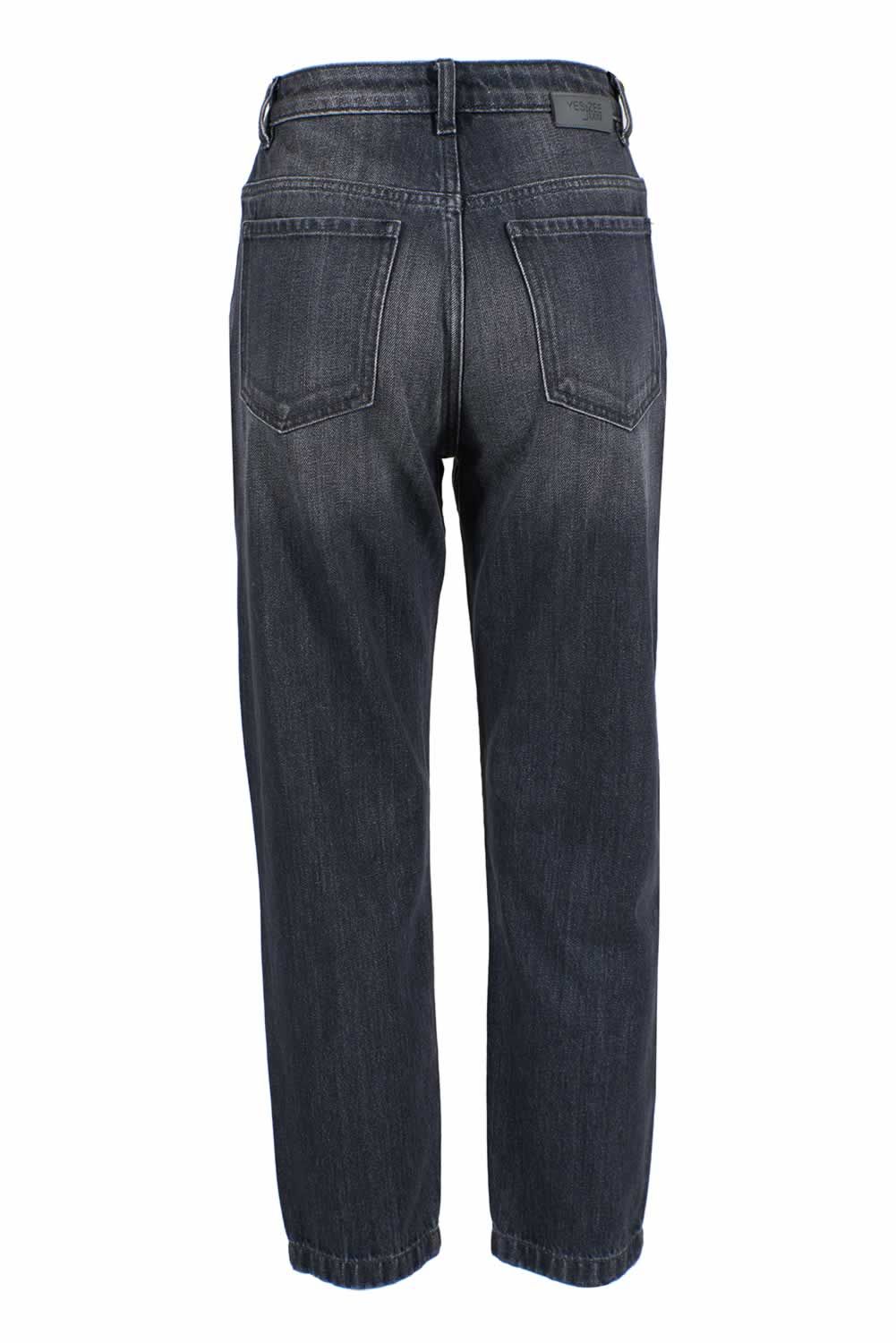 Yes Zee Black Cotton Women's High-Waisted Jeans Yes Zee