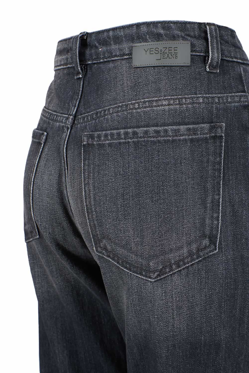 Yes Zee Black Cotton Women's High-Waisted Jeans Yes Zee