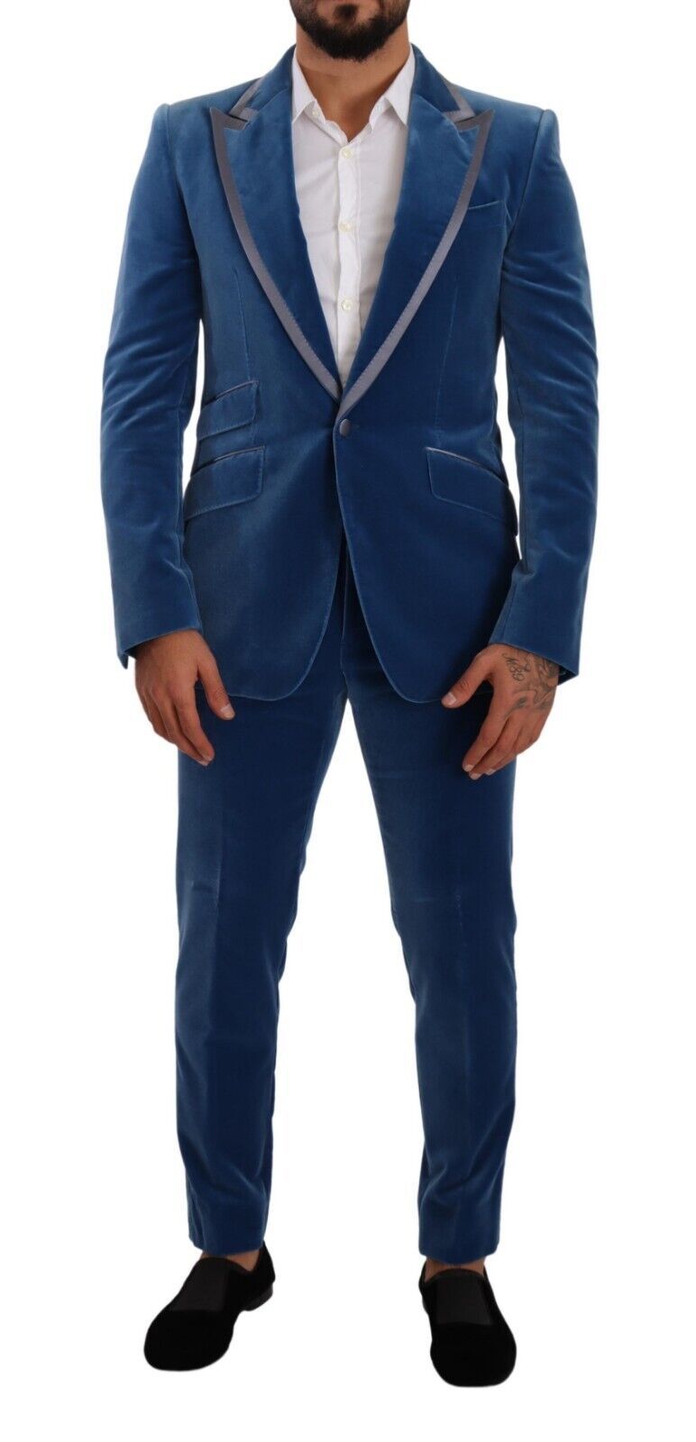 Dolce & Gabbana Blue SICILIA Velvet Slim Fit 2 Piece Suit Dolce & Gabbana