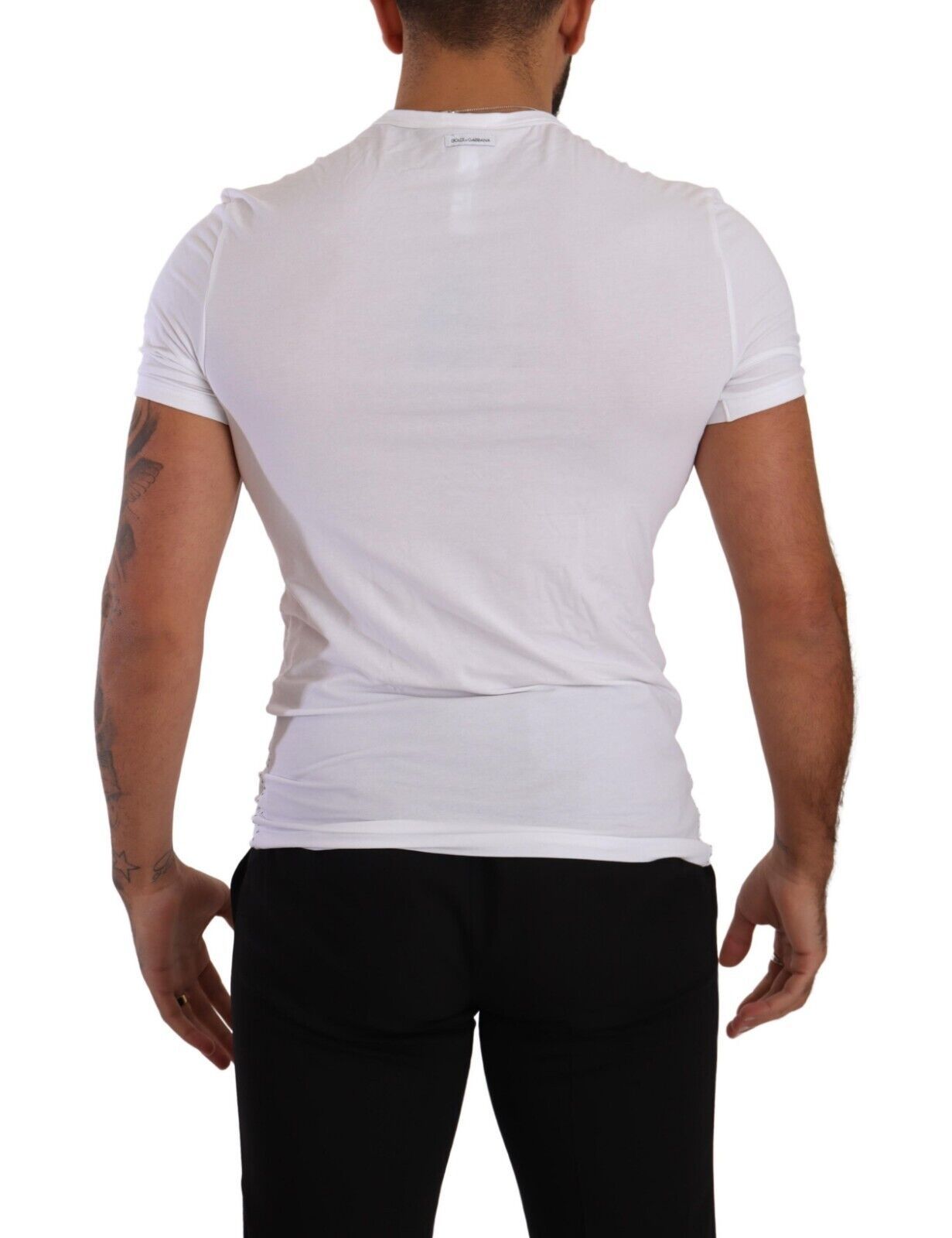 Dolce & Gabbana White Round Neck Cotton Stretch T-shirt Underwear Dolce & Gabbana