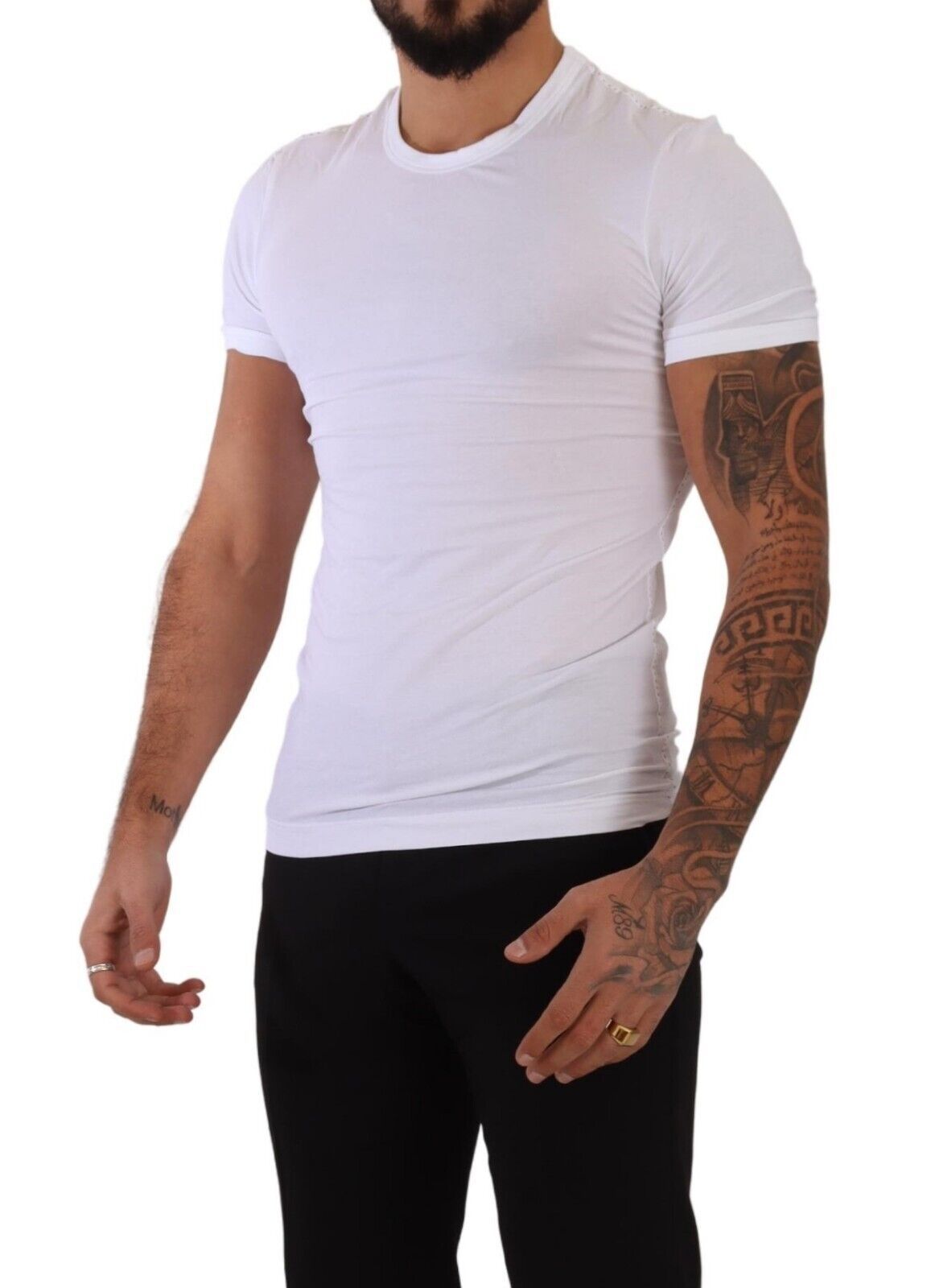Dolce & Gabbana White Round Neck Cotton Stretch T-shirt Underwear Dolce & Gabbana