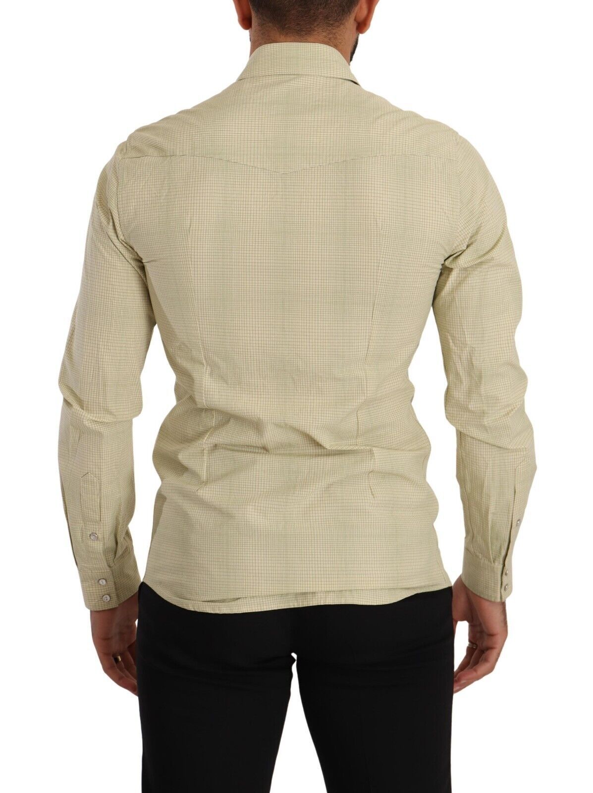 Dolce & Gabbana Yellow SICILIA Cotton Casual Slim Fit Shirt Dolce & Gabbana