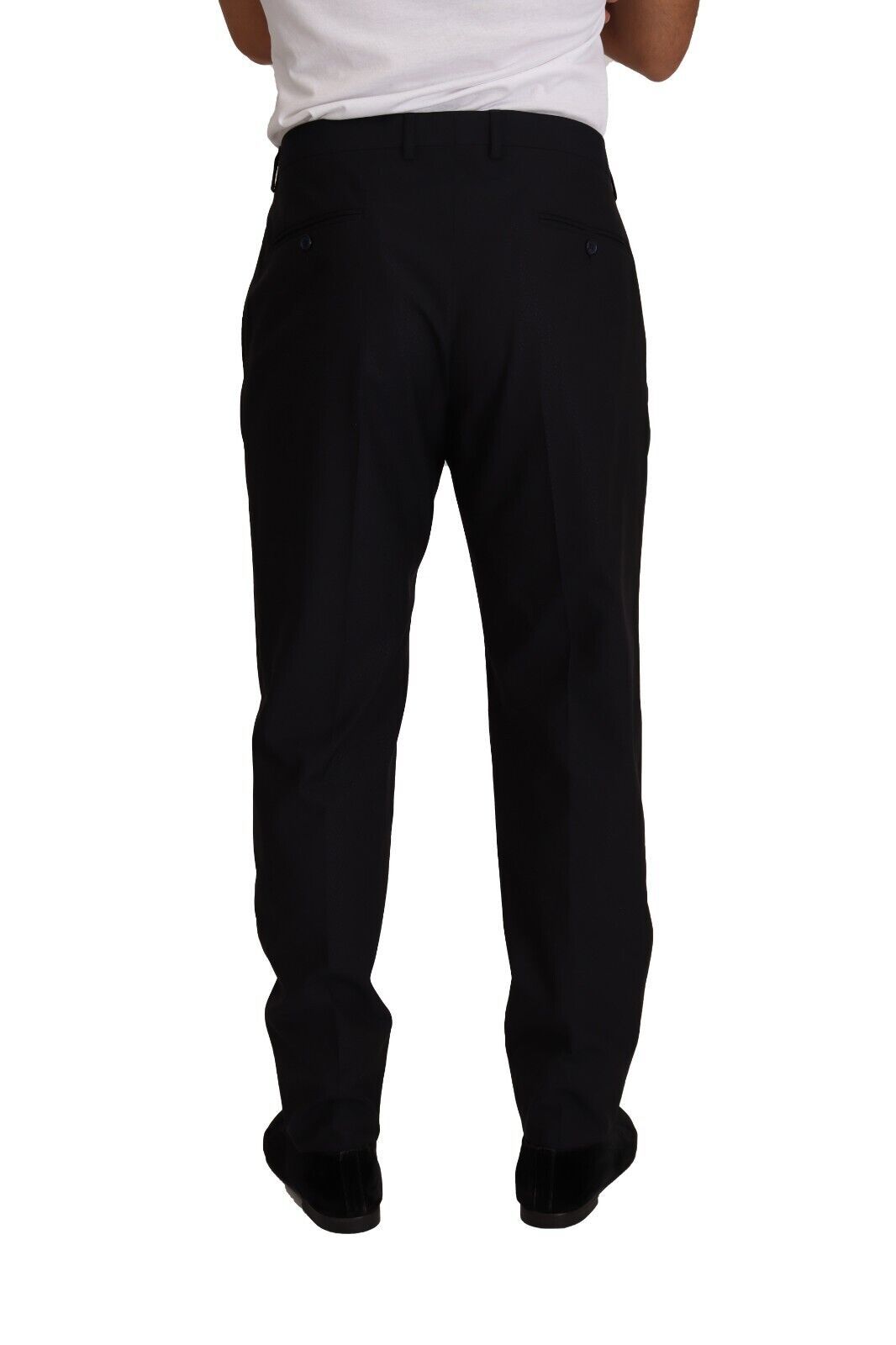 Dolce & Gabbana Blue Wool Silk Formal Trouser Dress Pants Dolce & Gabbana