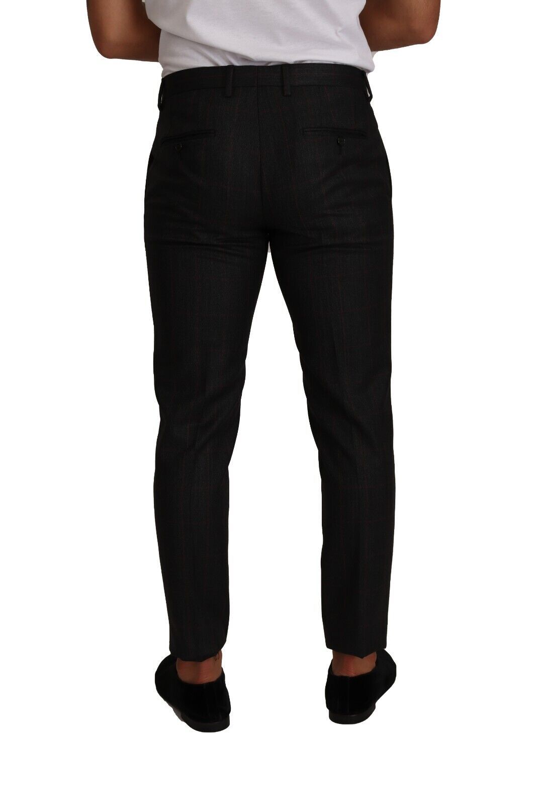 Dolce & Gabbana Gray Check Wool Formal Trouser Dress Pants Dolce & Gabbana
