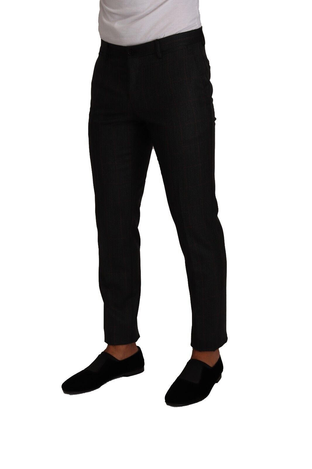 Dolce & Gabbana Gray Check Wool Formal Trouser Dress Pants Dolce & Gabbana