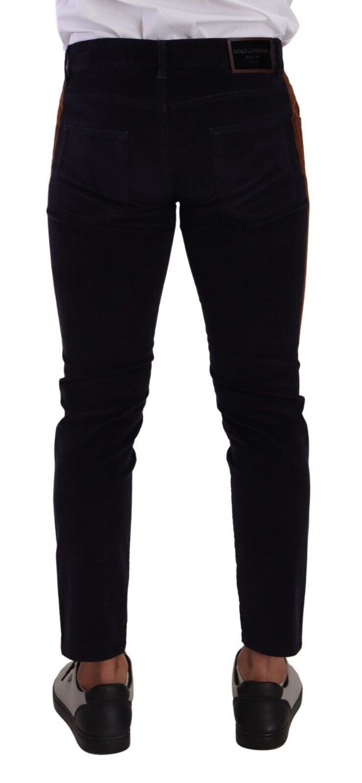 Dolce & Gabbana Blue Cotton Stretch Skinny Corduroy Jeans Dolce & Gabbana