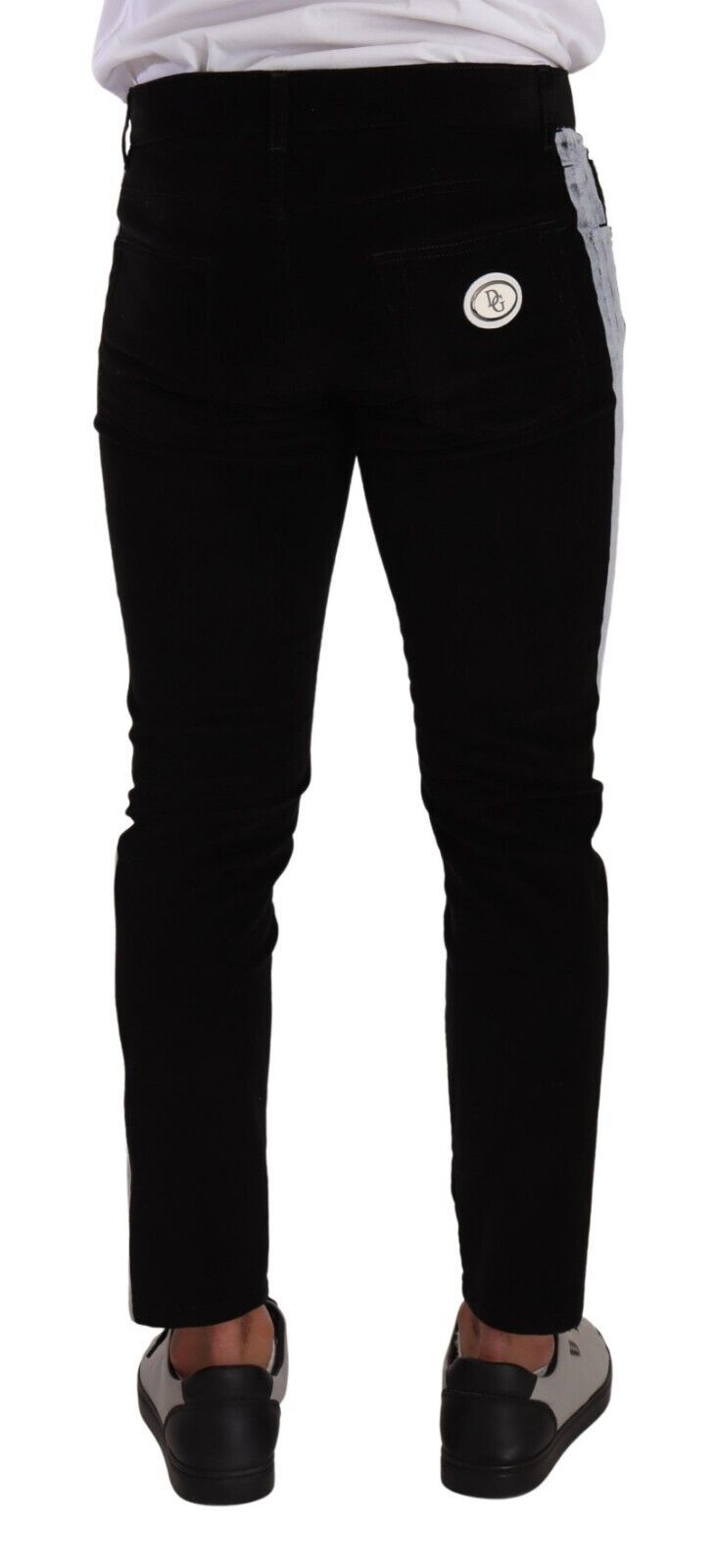 Dolce & Gabbana Black Cotton Stretch Skinny Corduroy Jeans Dolce & Gabbana