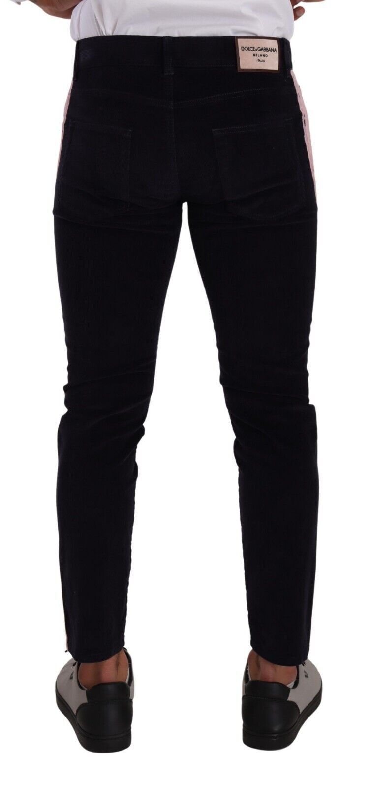 Dolce & Gabbana Blue Corduroy Cotton Stretch Skinny Jeans Dolce & Gabbana