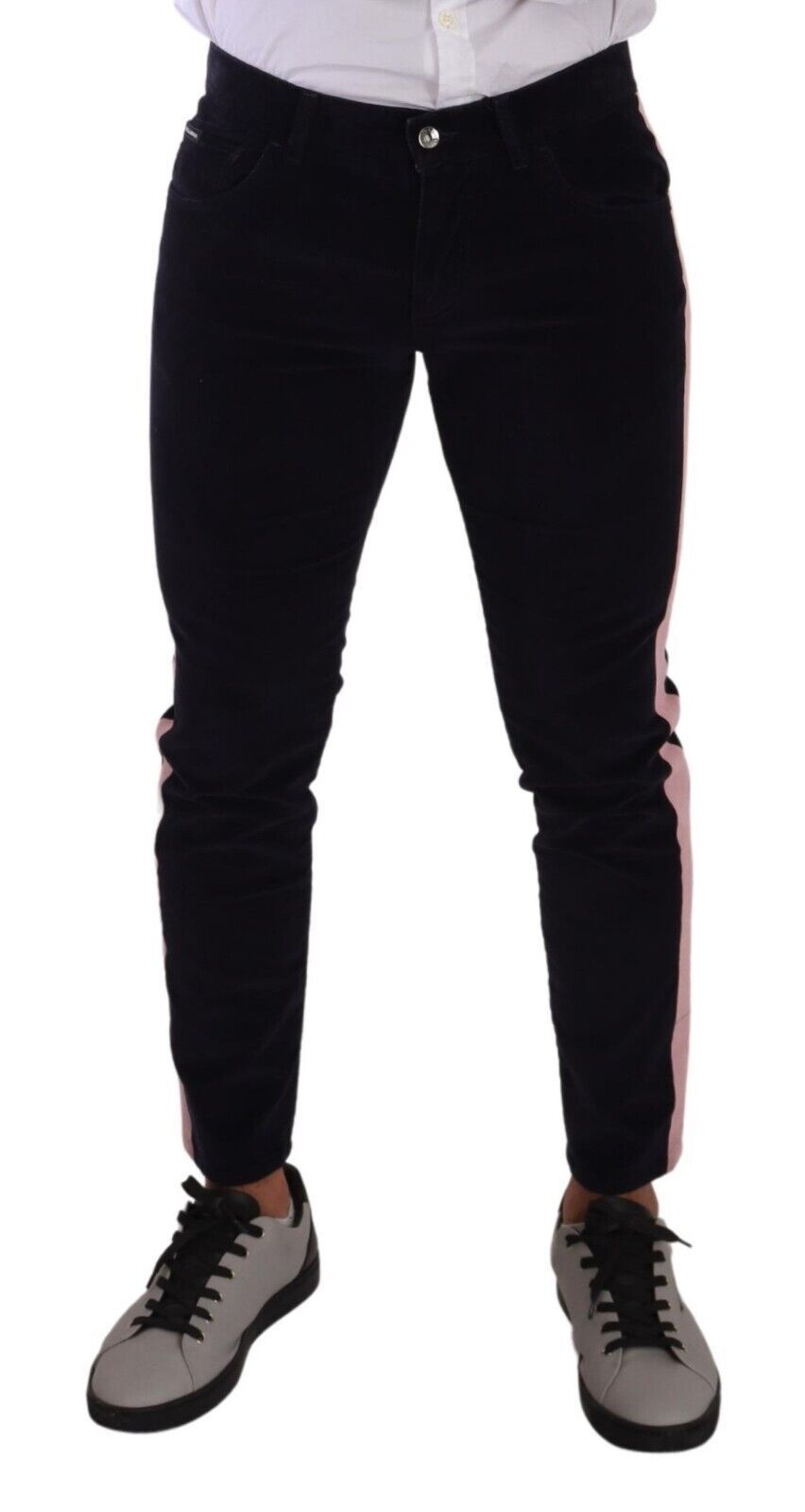 Dolce & Gabbana Blue Corduroy Cotton Stretch Skinny Jeans Dolce & Gabbana