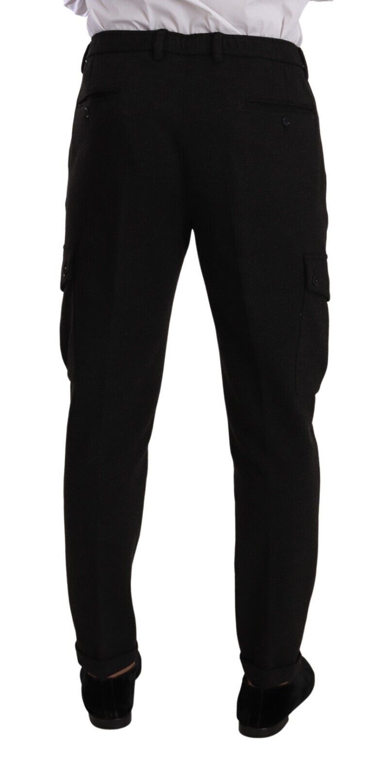Dolce & Gabbana Black Viscose Cargo Skinny Men Trouser Pants Dolce & Gabbana