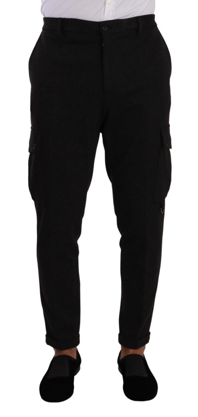 Dolce & Gabbana Black Viscose Cargo Skinny Men Trouser Pants Dolce & Gabbana