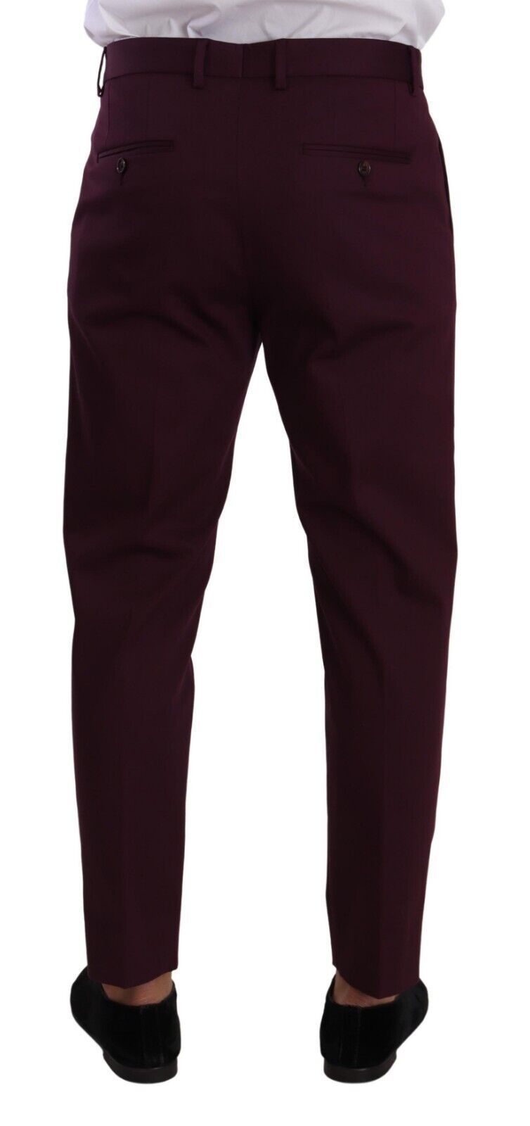 Dolce & Gabbana Purple Cotton Tapered Chinos Dress Pants Dolce & Gabbana