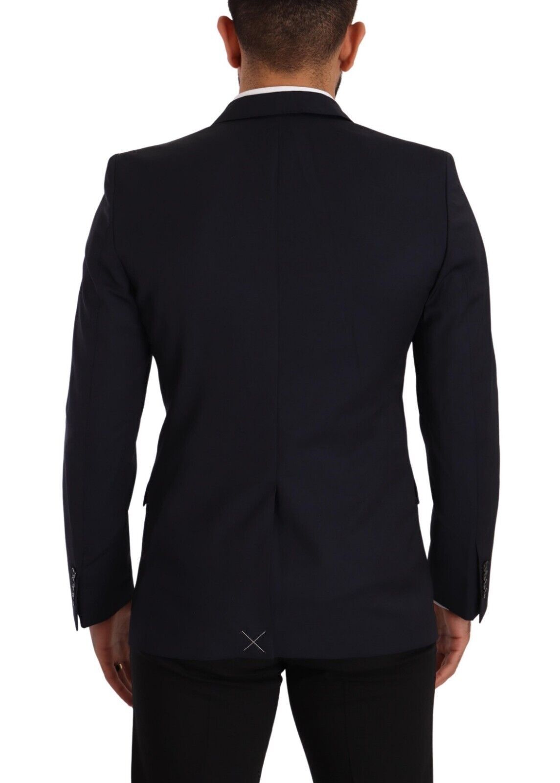 Dolce & Gabbana Dark Blue Single Breasted Coat MARTINI Blazer Dolce & Gabbana
