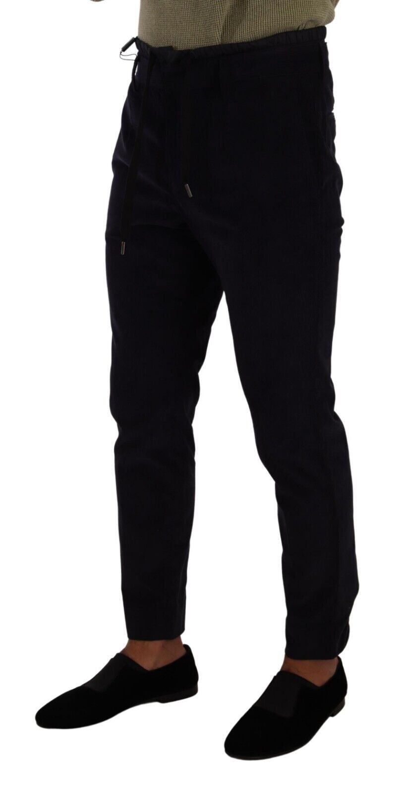Dolce & Gabbana Blue Cotton Skinny Corduroy Trouser Pants Dolce & Gabbana