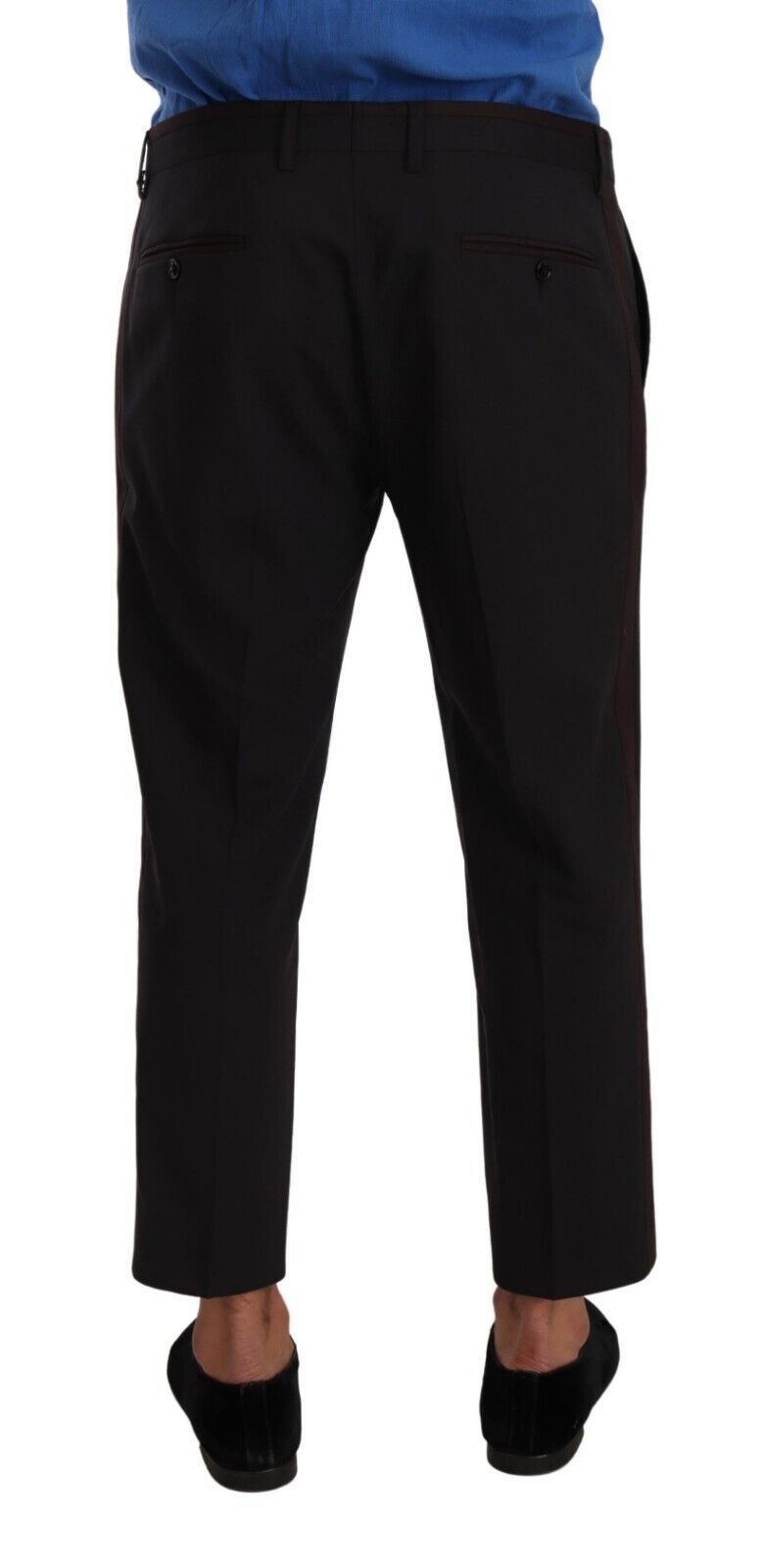 Dolce & Gabbana Gray Bordeaux Wool Trouser Dress Pants Dolce & Gabbana