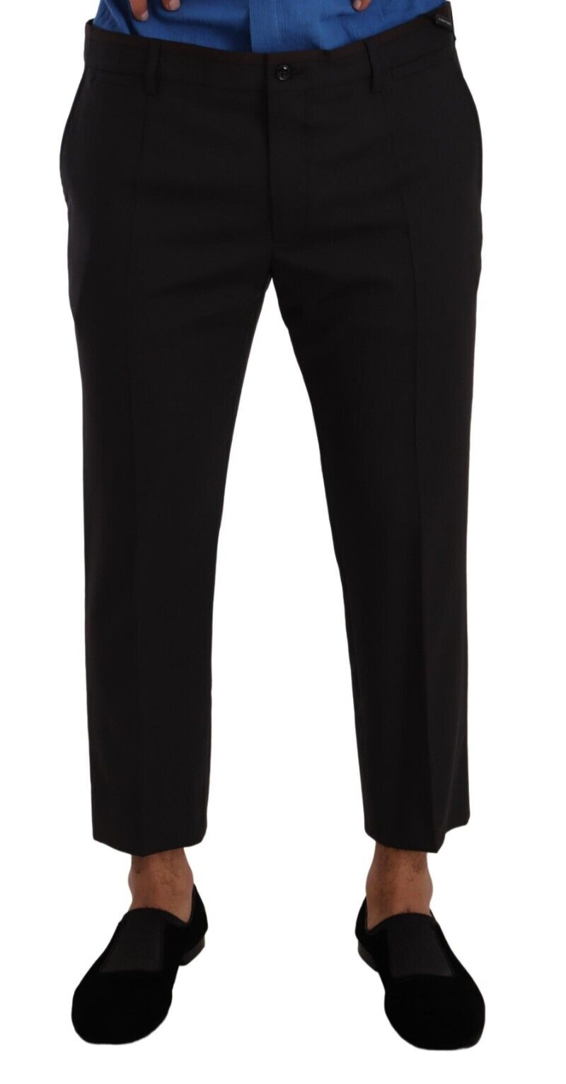 Dolce & Gabbana Gray Bordeaux Wool Trouser Dress Pants Dolce & Gabbana