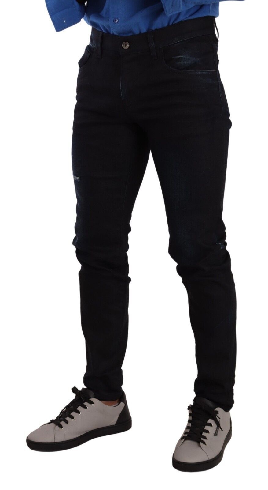 Dolce & Gabbana Blue Cotton Stretch Skinny Denim Trouser Jeans Dolce & Gabbana