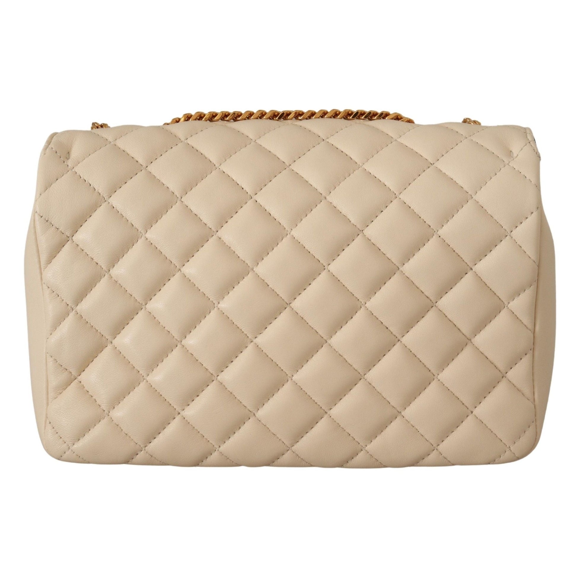 Versace Elegant White Nappa Leather Shoulder Bag Versace