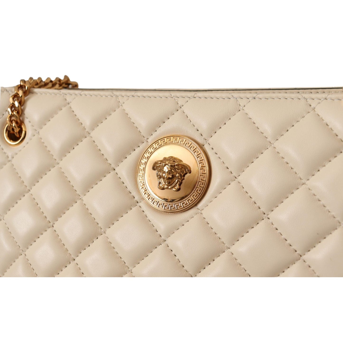 Versace Elegant Quilted Nappa Leather Tote Versace