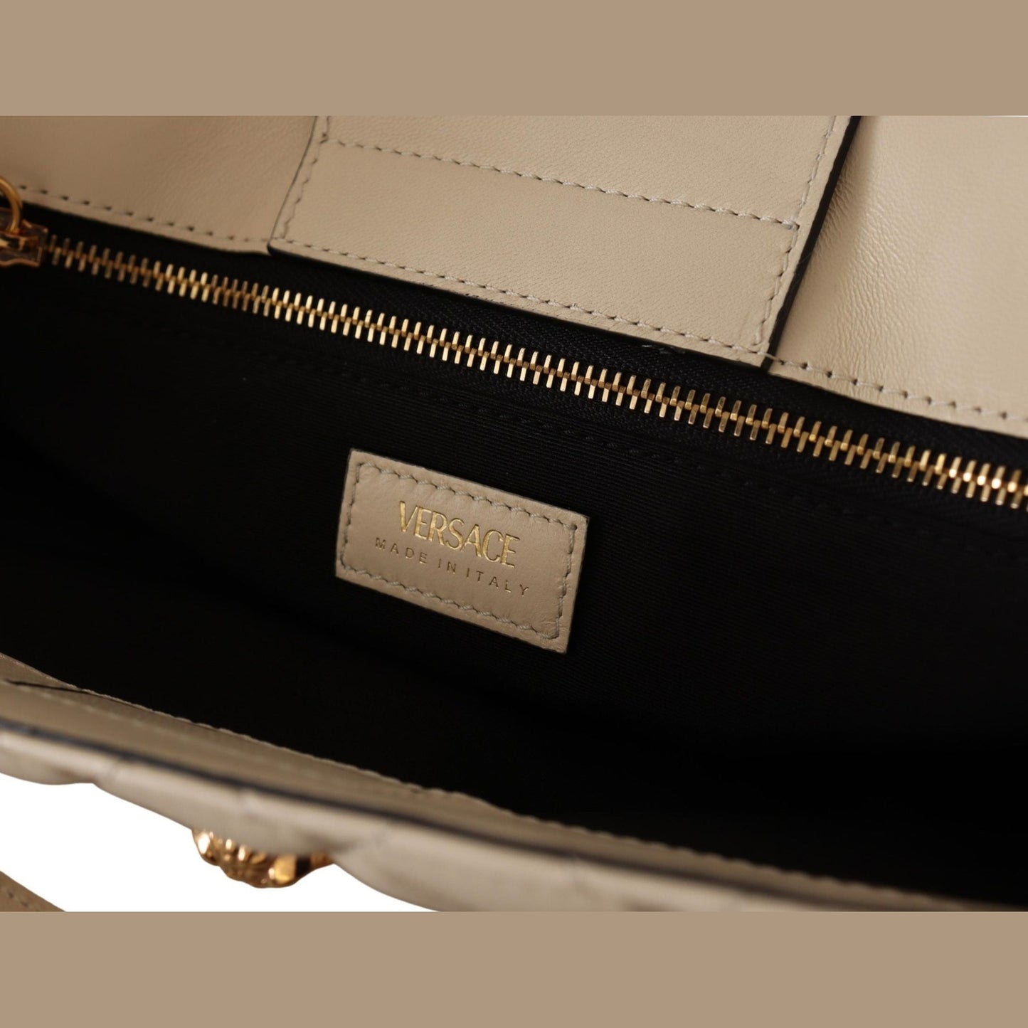 Versace Elegant Quilted Nappa Leather Tote Versace