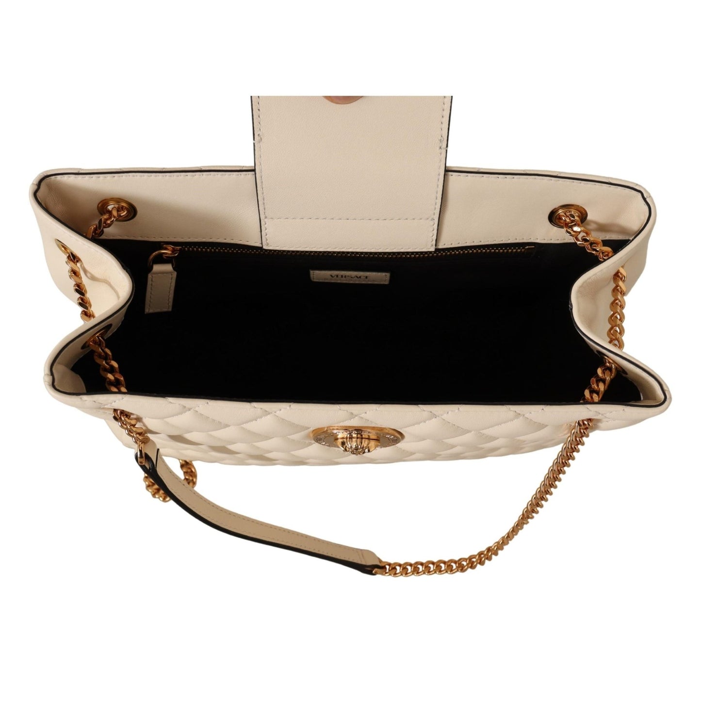 Versace Elegant Quilted Nappa Leather Tote Versace