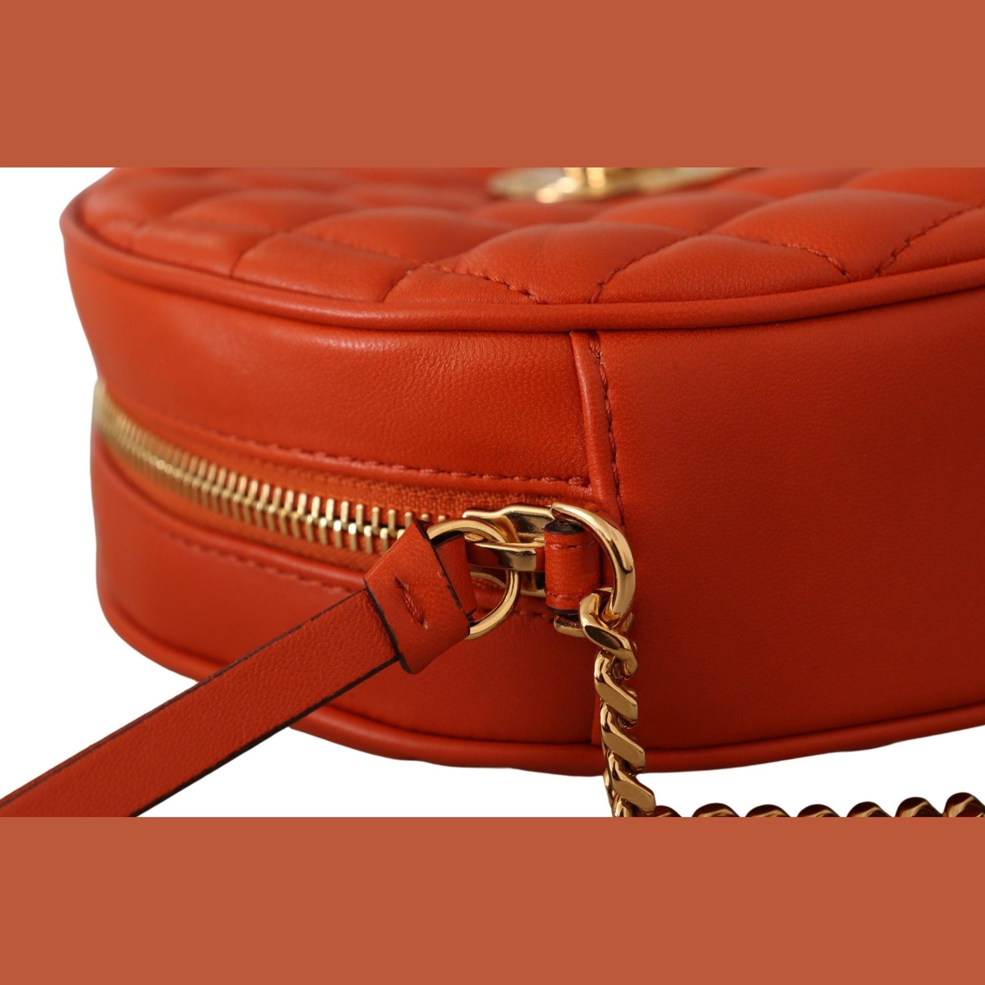 Versace Elegant Round Nappa Leather Crossbody Bag Versace