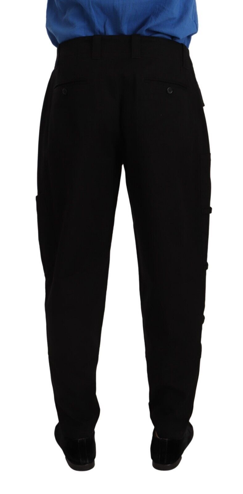 Dolce & Gabbana Black Cotton Stretch Tapered Cargo Pants Dolce & Gabbana