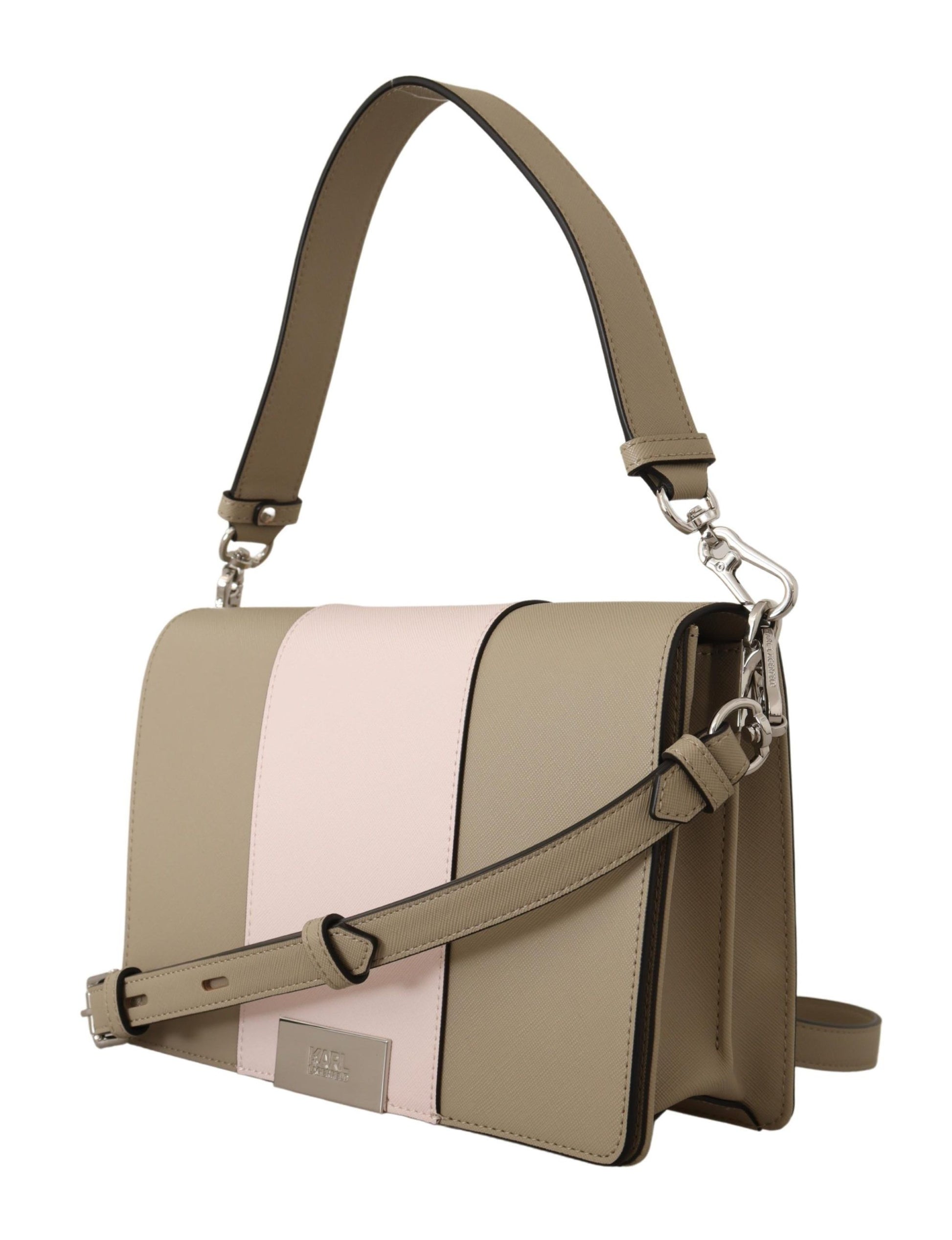 Karl Lagerfeld Chic Sage Shoulder Bag with Dual Straps Karl Lagerfeld