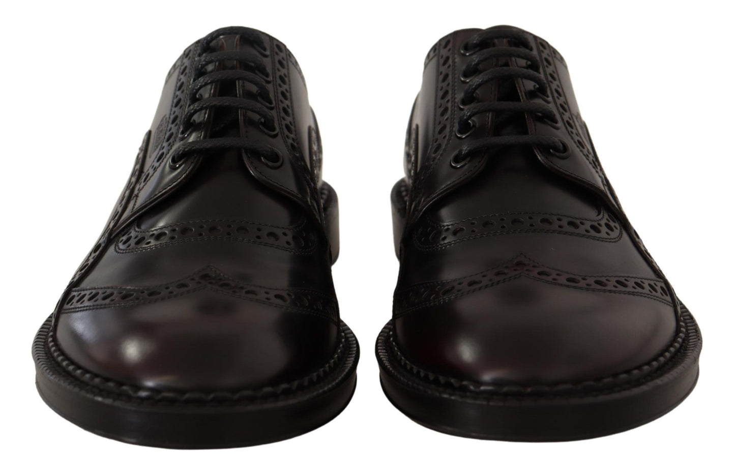 Dolce & Gabbana Purple Leather Oxford Wingtip Formal Shoes Dolce & Gabbana