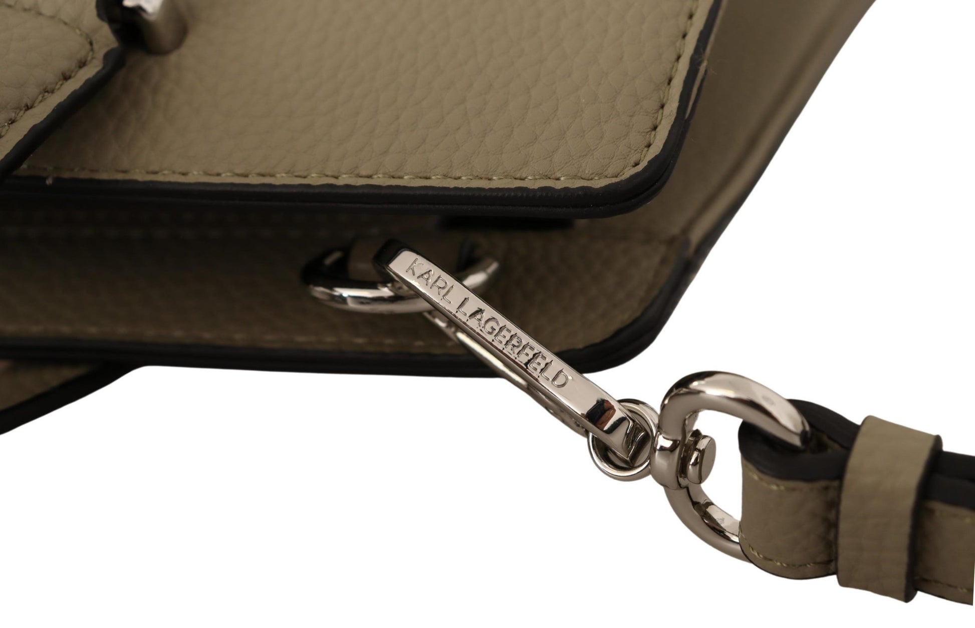 Karl Lagerfeld Enchanting Sage Green Leather Tote Karl Lagerfeld