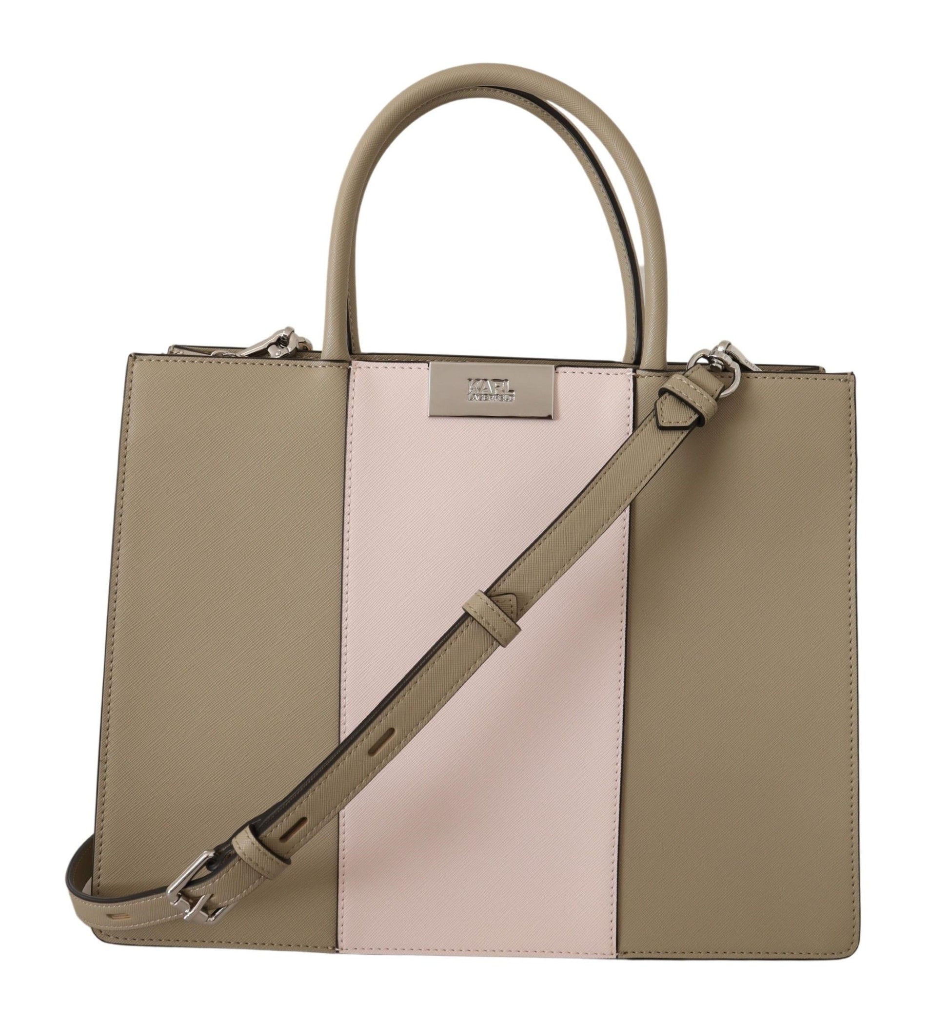 Karl Lagerfeld Elegant Sage Green Tote Shoulder Bag Karl Lagerfeld