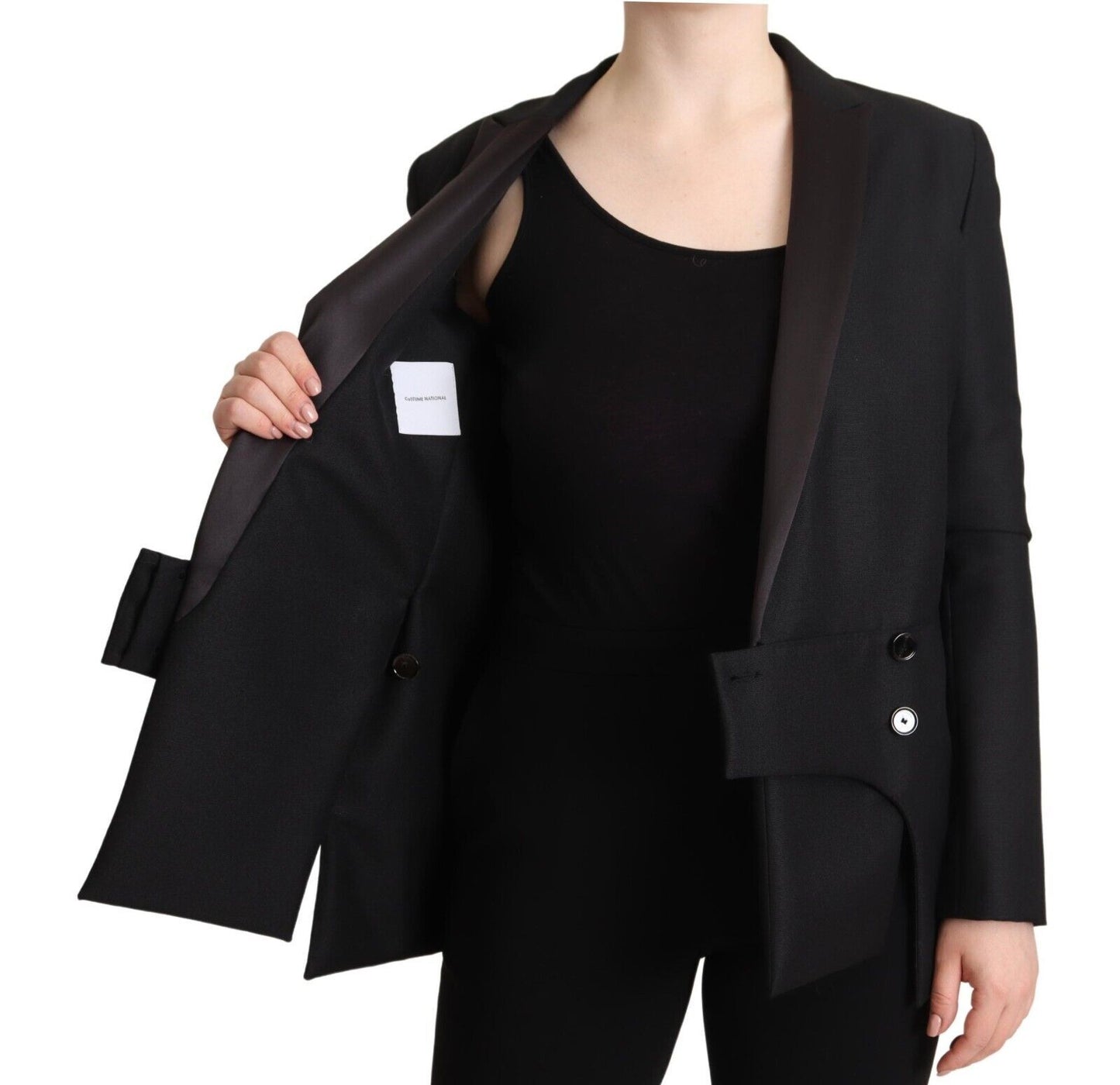 Costume National Black Long Sleeves Double Breasted Jacket Costume National