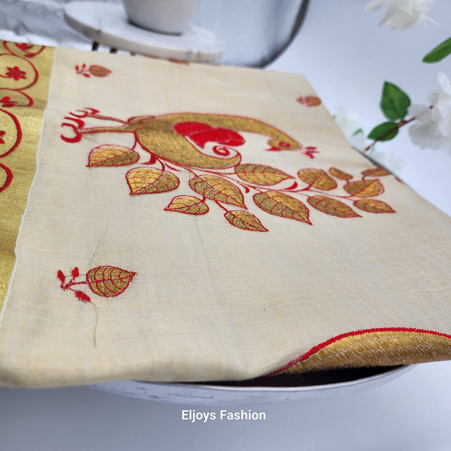 Handloom Tissue Silk Saree Eljoys Fashion