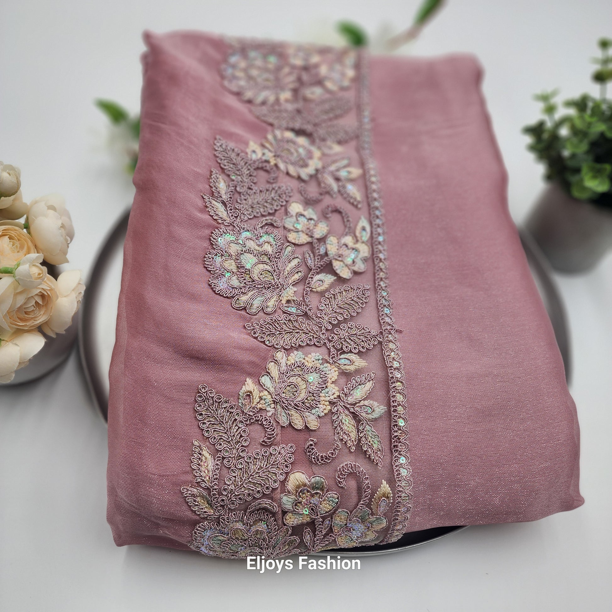 Designer saree Fancy Fabric , Soft Silk Party wear - Eljoys Fashion