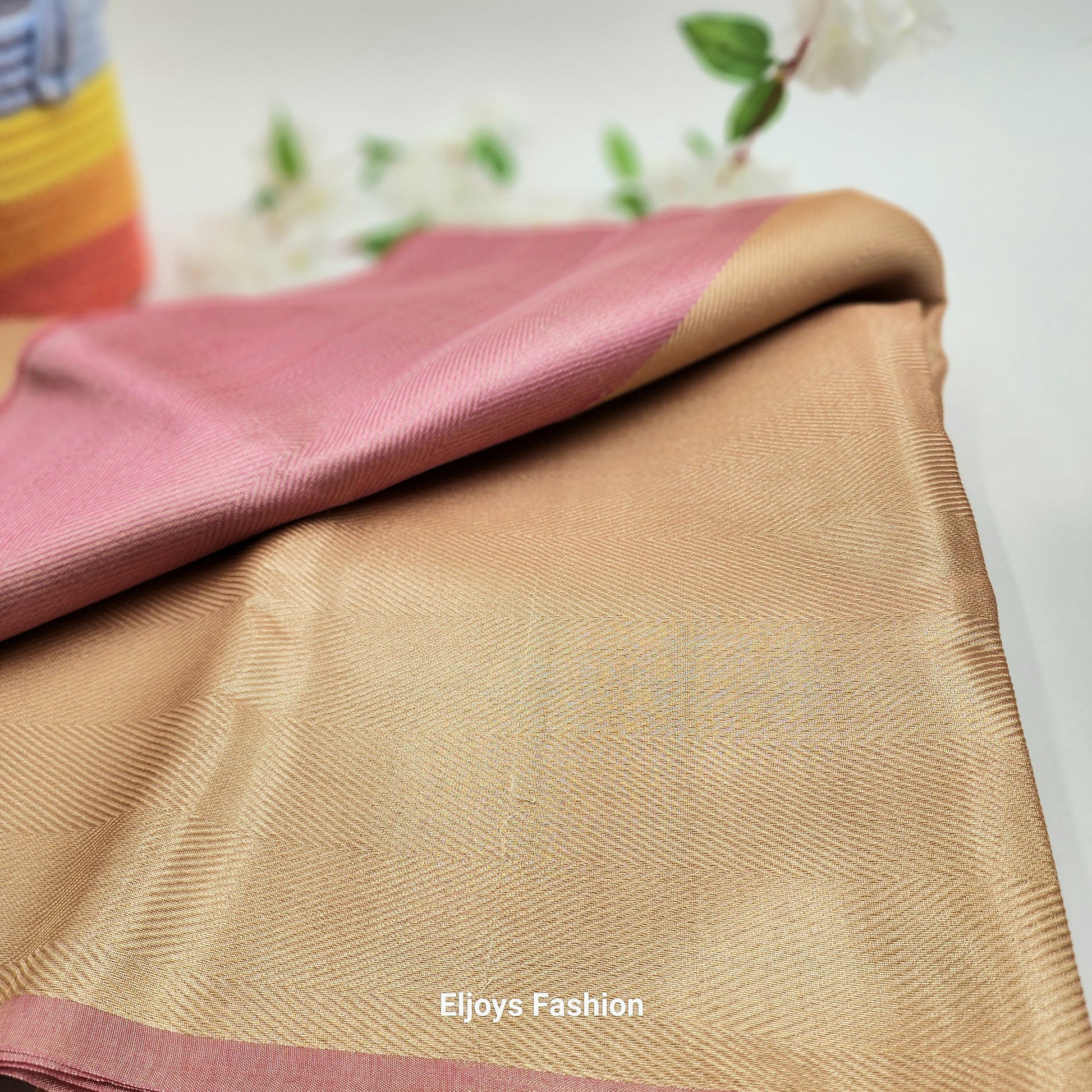 Indian Semi Silk saree - Inspired by Jyothika  Ambani wedding  Baby pink - Eljoys Fashion
