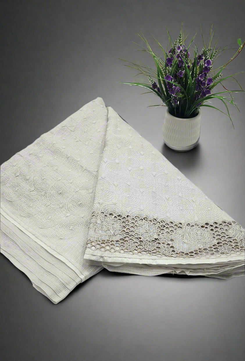 Cotton Saree Full body embroidery work - Eljoys Fashion