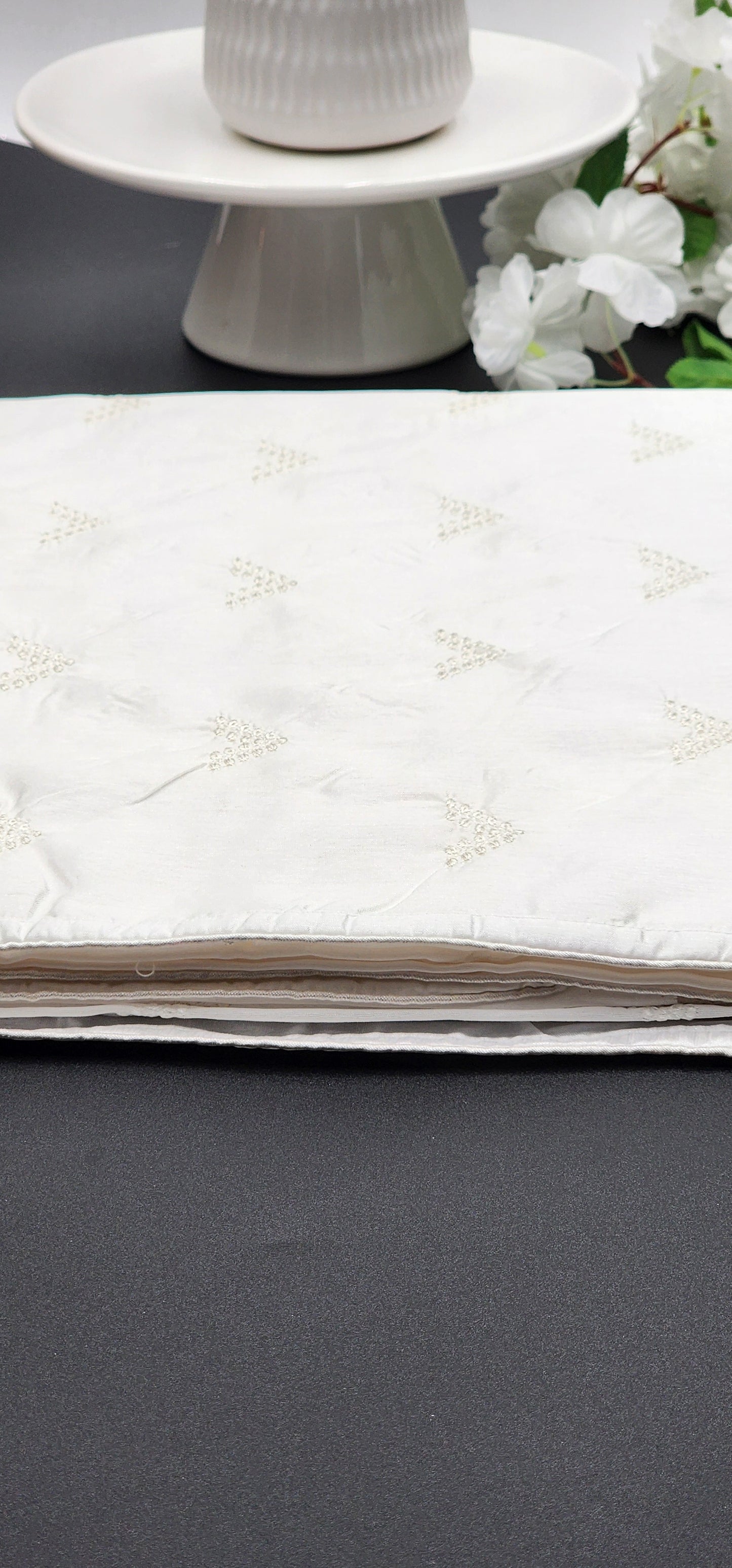 Soft Satin Silk Saree with Embroidery work Eljoys Fashion