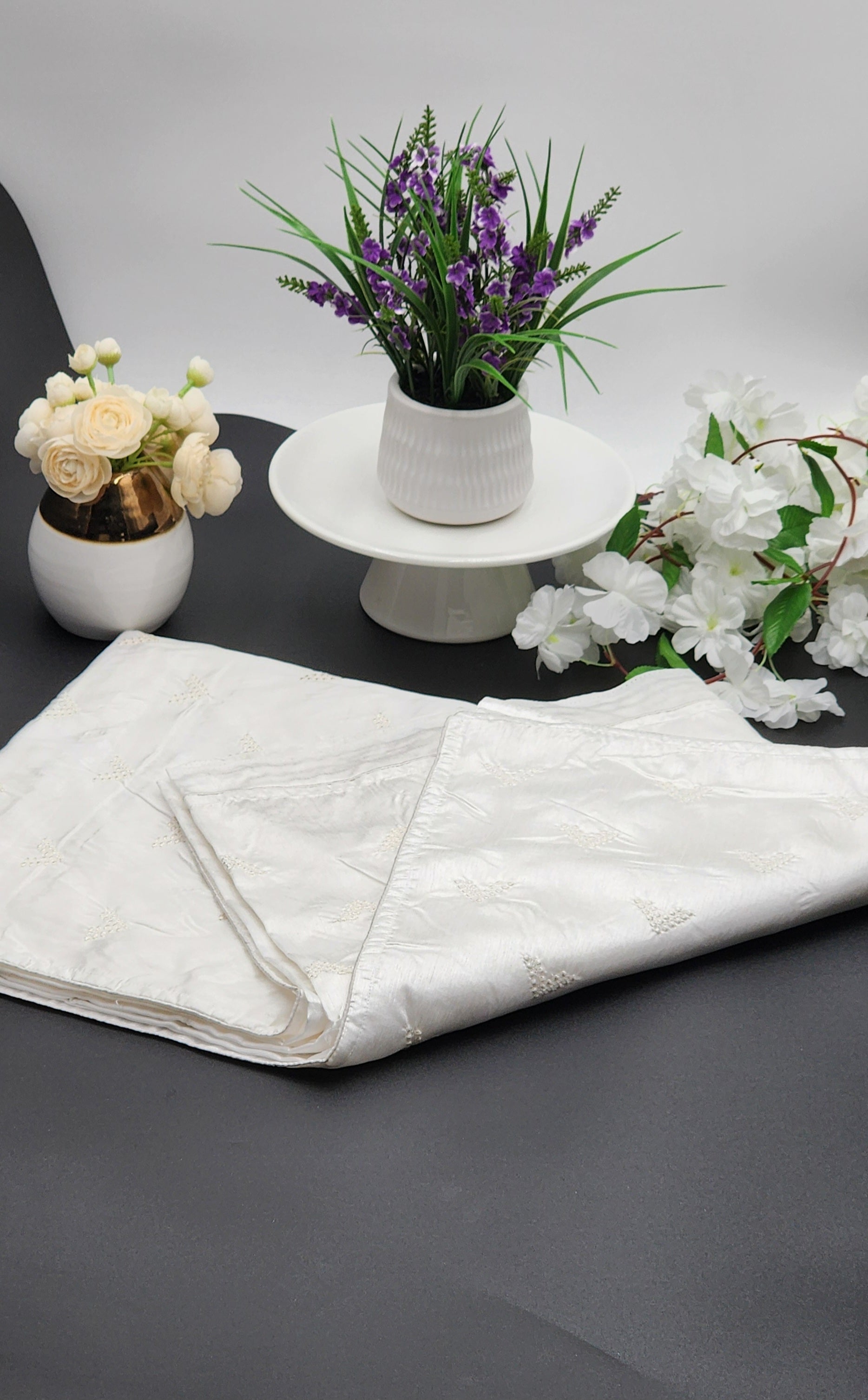 Soft Satin Silk Saree with Embroidery work Eljoys Fashion