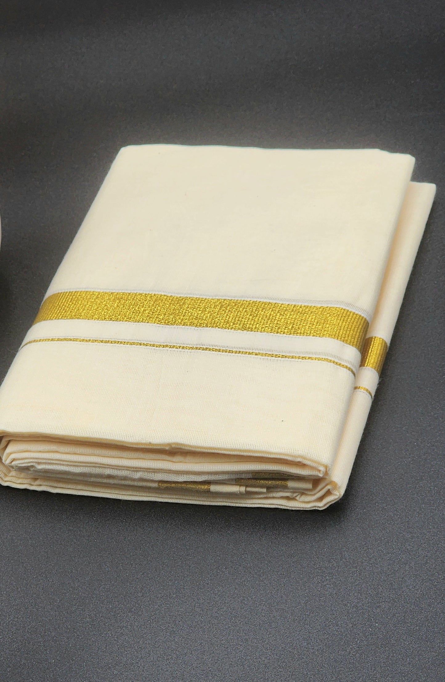 Dhoti Traditional Kerala style with Gold border
