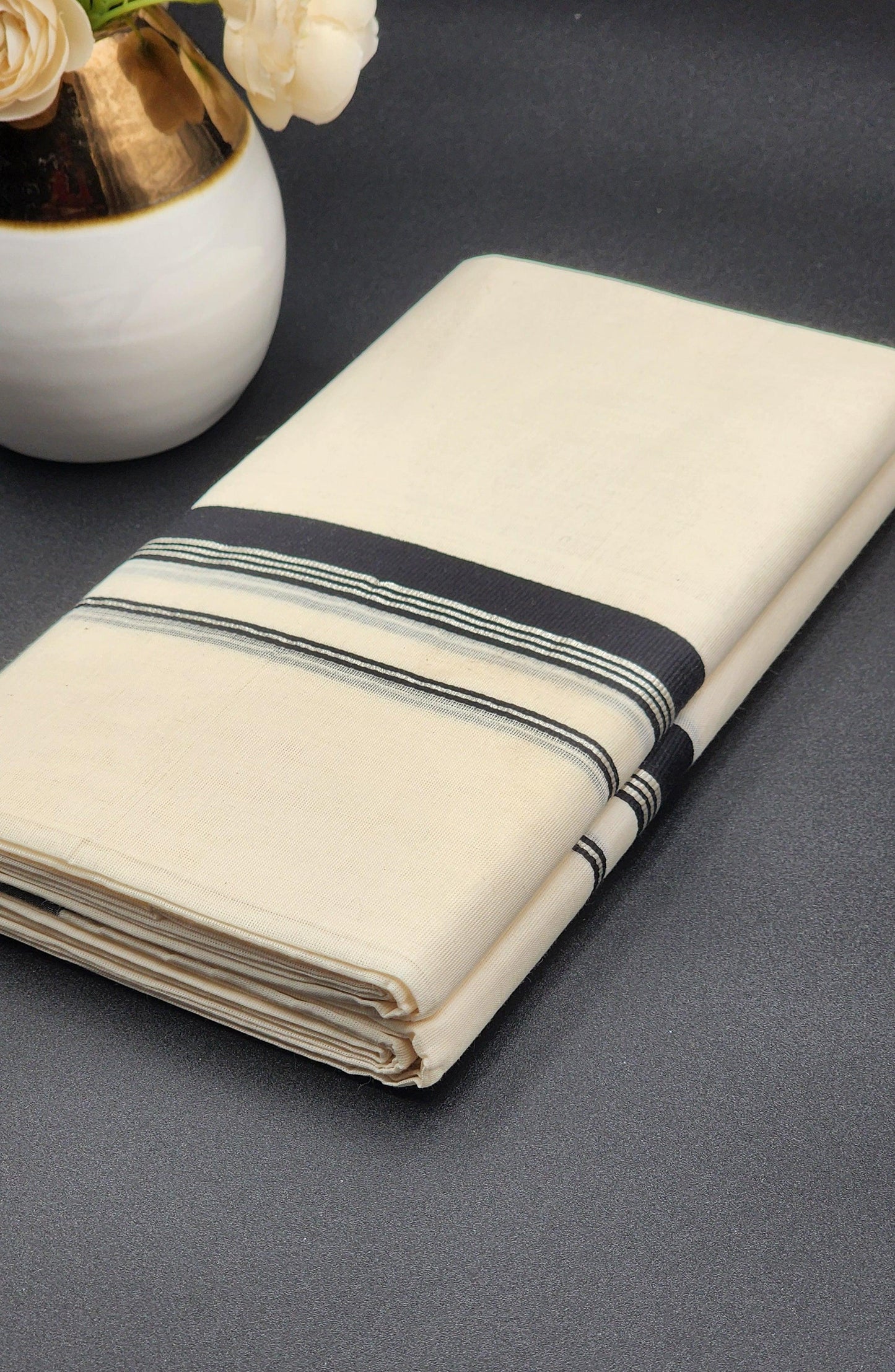 Dhoti with silver and black lining Eljoys Fashion